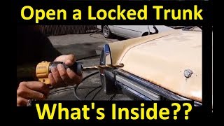 Open a Car Trunk Not opened in 20 years with no Key ~ How To Drill out a Lock
