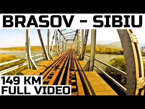 Brasov-Sibiu full backview trainride Kronstadt-Hermannstadt Zugfahrt