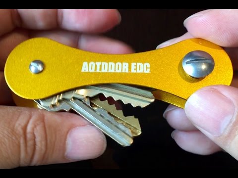 Anodized aluminum portable smart key organizer clip case key...