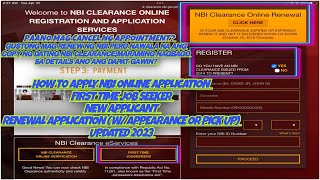HOW TO APPLY NBI CLEARANCE ONLINE UPDATED 2023 | FIRST TIME JOB SEEKER | NEW/RENEWAL APPLICATION