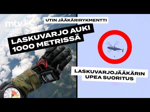 Laskuvarjo auki 1000 metrissä – asemiin vain muutamassa minuutissa