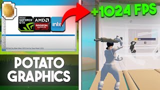 How to Get Potato Graphics in Fortnite! (Max FPS + 0 Delay) In Intel & AMD GPU ✅