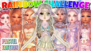 PASTEL RAINBOW CHALLENGE In Dress To Impress!! Making An Outfit For *EVERY* Color Of The Rainbow!!