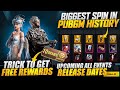 OMG 😱 Get Free Rewards | Biggest Spin Of Pubgm History | All Upcoming Events Release Dates | Pubgm