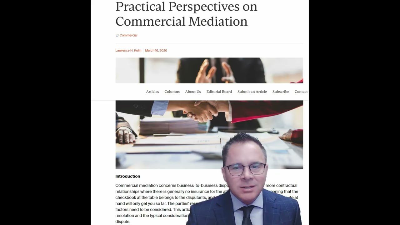 Commercial Mediation basics