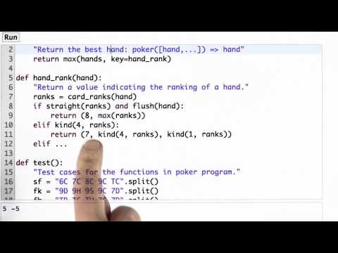 Writing Hand Rank Design of Computer Programs