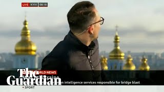 BBC correspondent in Kyiv interrupted as rockets s