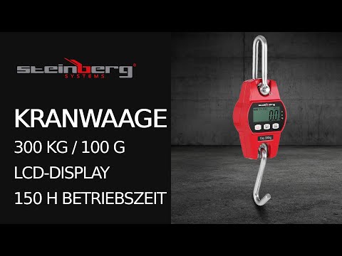 Video - Kranwaage - 300 kg / 100 g - rot