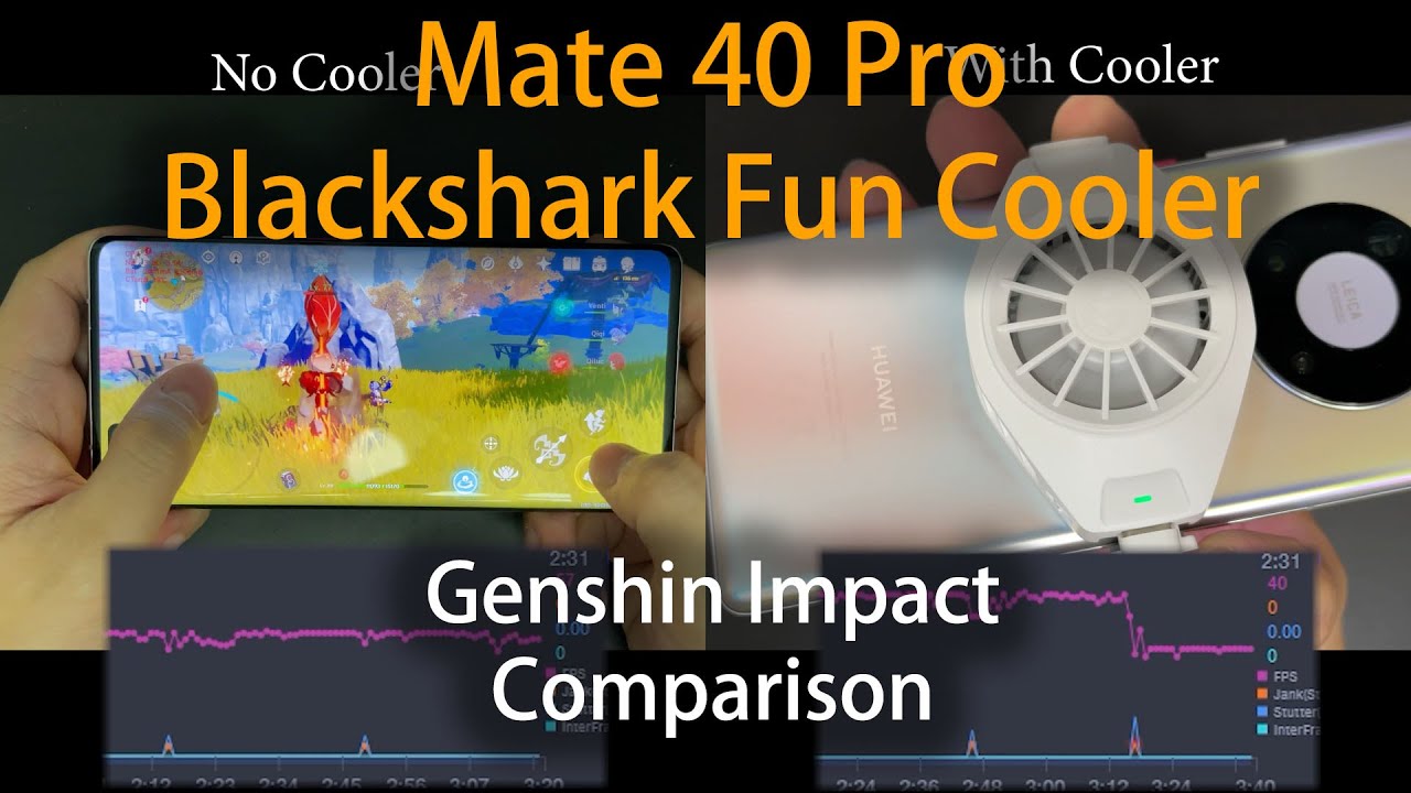 Does Cooler Help? Mate 40 Pro w/ Blackshark Fun Cooler Genshin Impact Gaming Comparison