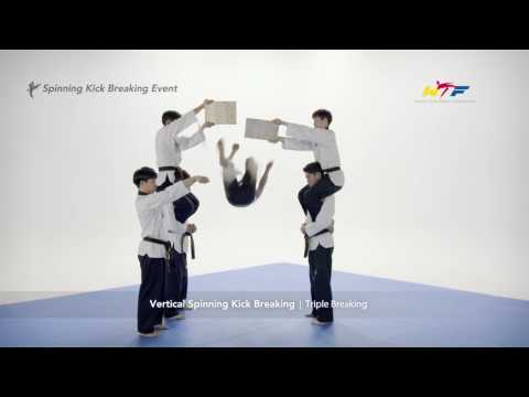 Vertical Spinning Kick Breaking - Triple Breaking