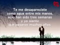 Tres semanas, Marco Antonio Solis  LETRA
