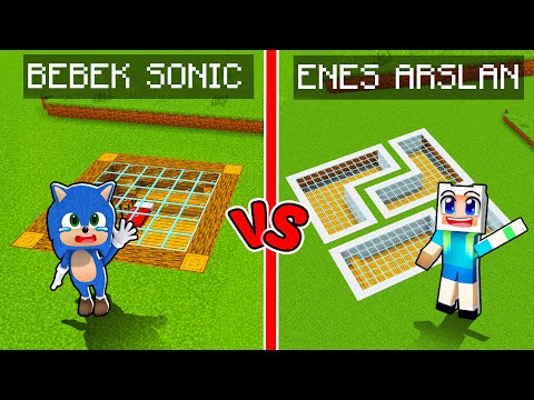 FAKİR BEBEK SONİC VS ZENGİN ENES YERALTI EV SAVAŞI! 😨 Minecraft