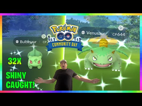 FIRST EVER CLASSIC BULBASAUR COMMUNITY DAY EVENT IN POKEMON GO! 32X Shiny Bulbasaur Caught!