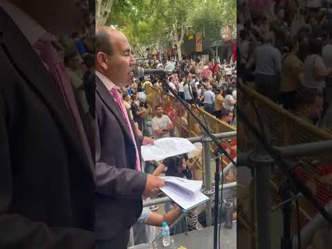 Carrusel de la vendimia 2026 puesto de locución avenida San Martín y Las Heras, Ciudad Mendoza.