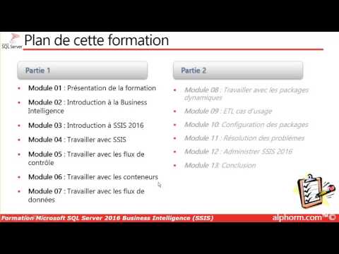 Présentation de la formation Microsoft SQL Server 2016 Business Intelligence SSIS