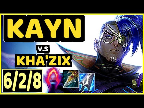 KIREI (KAYN) vs KHA'ZIX - 6/2/8 KDA JUNGLE GAMEPLAY - EUW Ranked MASTER