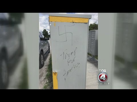 Swastika drawn on mailbox
