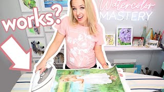 Can you really hot IRON your warped watercolor paintings to flatten them?