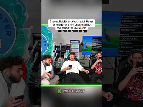 Stevewilldoit sent shots at Mr beast for not getting him unabnned but still asked for $50k😳💔