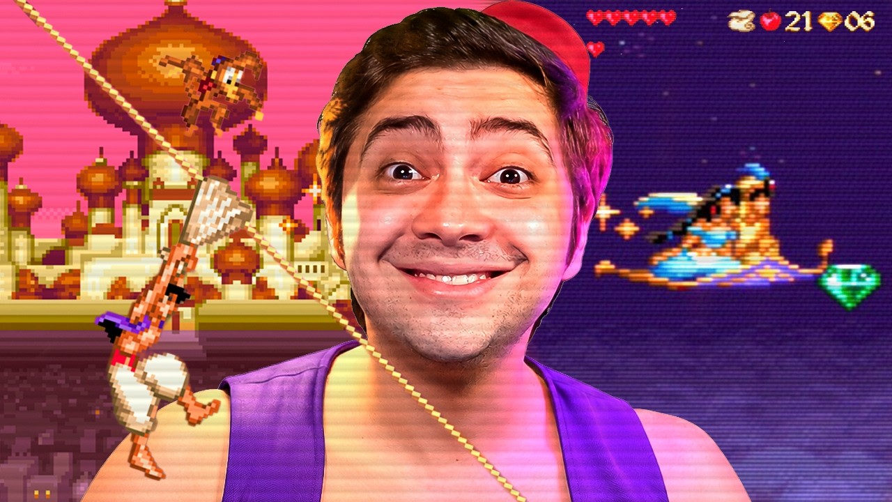TESTANDO MEU SETUP RETRO COM ALADDIN NO SNES!