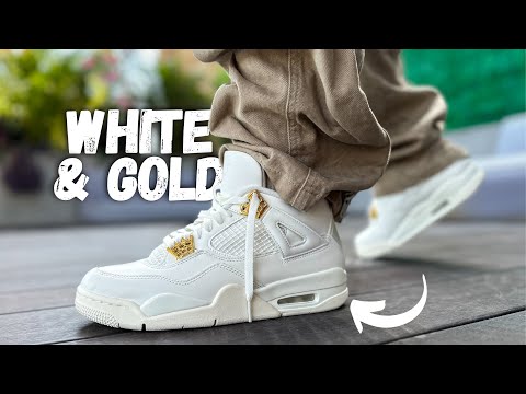 One Thing...Jordan 4 White And Gold (SAIL) Review & On Foot