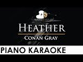 Conan Gray - Heather - Piano Karaoke Instrumental Cover with Lyrics