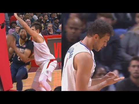 Anthony Davis Knocks Out Danilo Gallinari's Teeth Who Then Stays In The Game! Pelicans vs Clippers