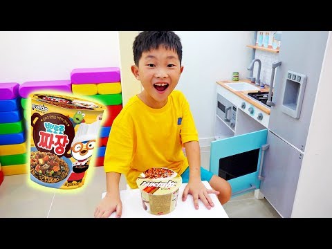 Pororo Noodle with Kids Playground Toy Play Video for Kids