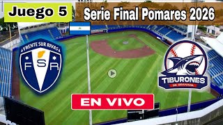 Frente Sur Rivas vs. Tiburones de Granada En Vivo, Donde ver, a que hora juega, Juego 5 Pomares 2026