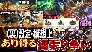 【歴代モンハン 解説】ブラキvs古龍(幻の描写)、砂漠の頂上決戦、イャンガルルガの侵略。『裏設定や資料集の中でのみ語られる"レアな縄張り争い"をまとめて解説！』【モンハン解説シリーズ】