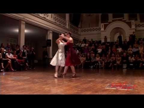  Inés Muzzopappa,    Federico Naveira,    Ariadna Naveira,    and  Fernando Sanchez  are  dancing  to  a  tango