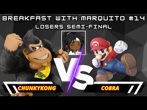 ChunkyKong (Donkey Kong) Vs. Cobra (Mario) | Breakfast With Marquito #14 | Losers Semi-Final | SSBU