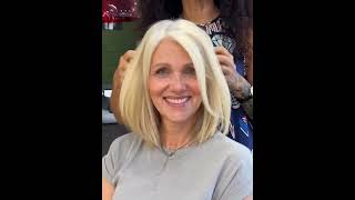 Wunderschöne frau oder Leute, jetzt noch schöner ❤️😘#greyhair #hairstyle #balayage