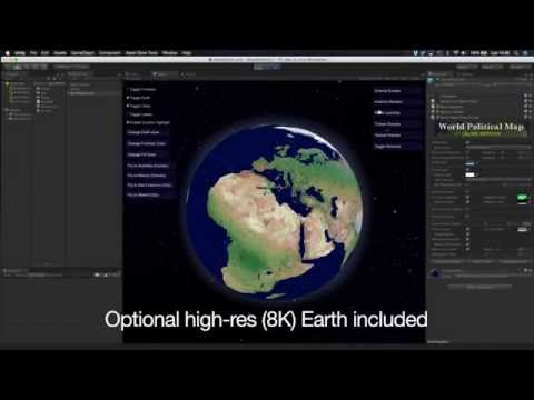 World Political Map - Globe Edition for Unity