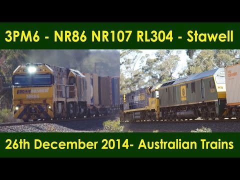 3PM6 NR86 NR107 RL304Green Trains - Stawell - 26th December 2014 - Trainsstawell
