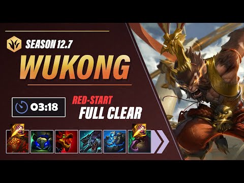 Jungle Monkey Buffs!  Wukong 3:18 Red-Start Full Clear Guide [Season 12.7]