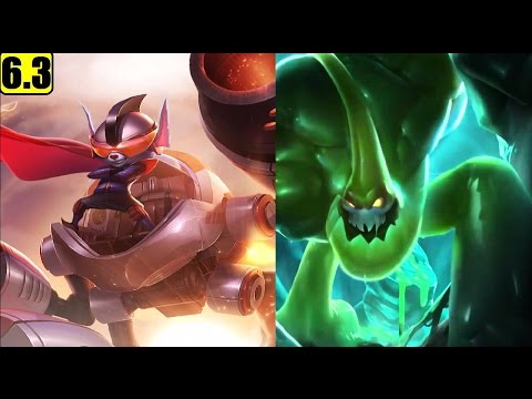 rumble top vs zac - full game - patch 6.3 - february 24,2016  -