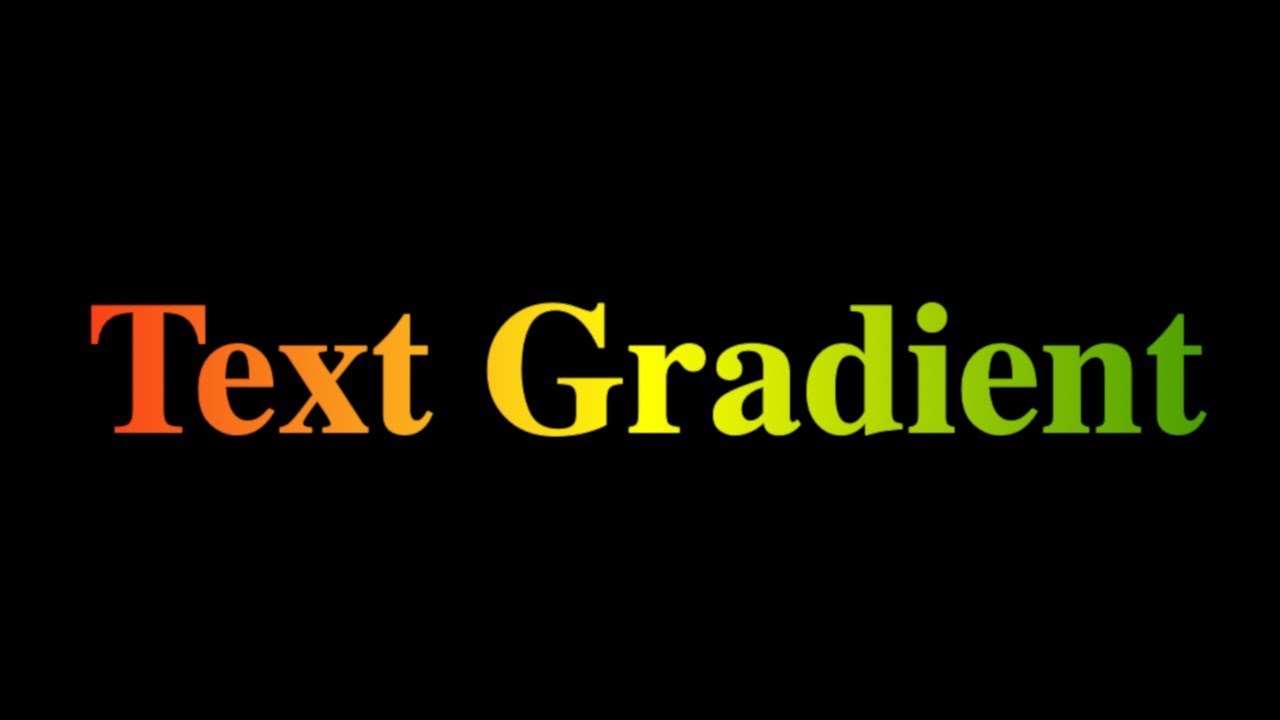 CSS Text Effects : How to Create Gradient Color With CSS