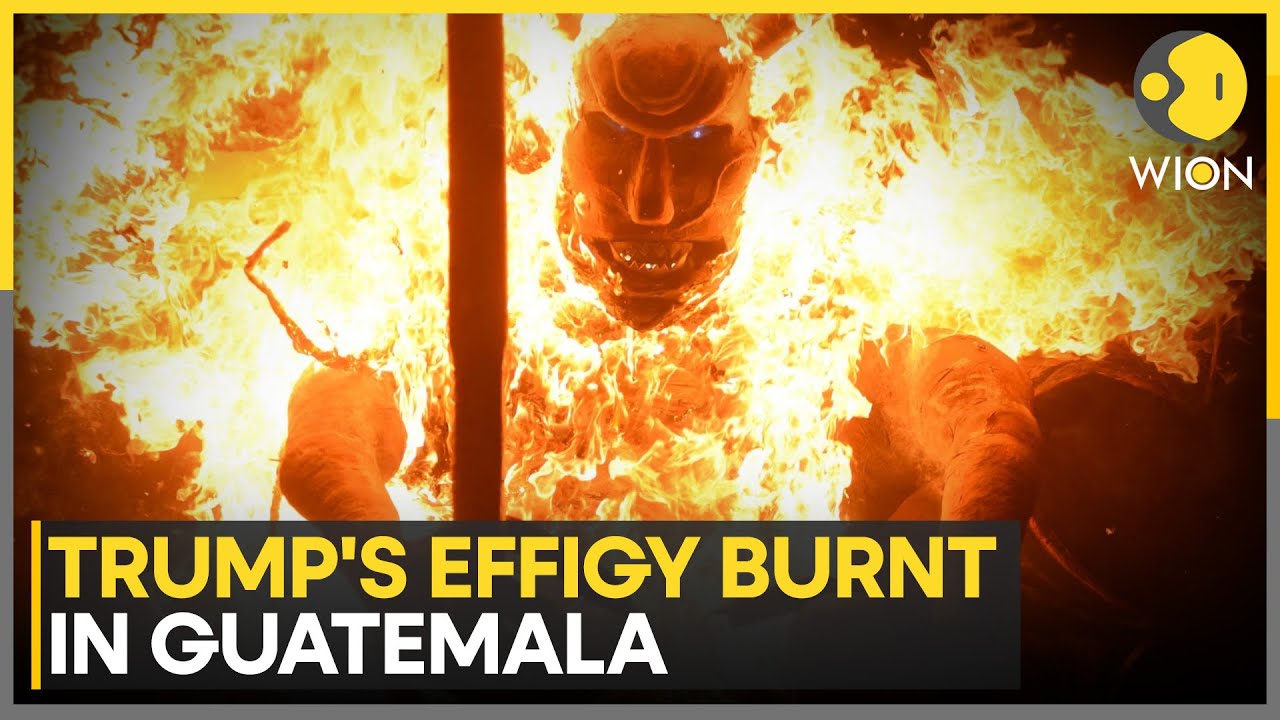 'Burning Of The Devil': Trump-Themed Pinata Set on Fire in Guatemala | WION News
