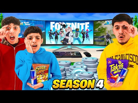 Last To Stop Playing Fortnite Season 4 Wins 10,000 VBucks Challenge w/ Brothers!