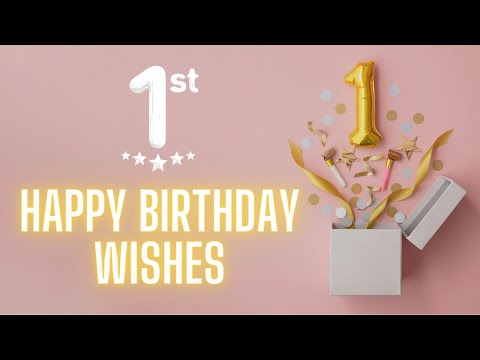 Happy 1st Birthday Wishes HD Video for Baby Girl, Boy | 1st Bday Messages Status | Birthdaywrap