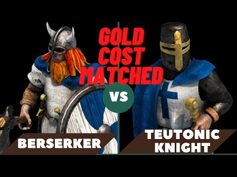 AOE2: 80 ELITE VIKING BERSERKERS VS 50 ELITE TEUTONIC KNIGHTS