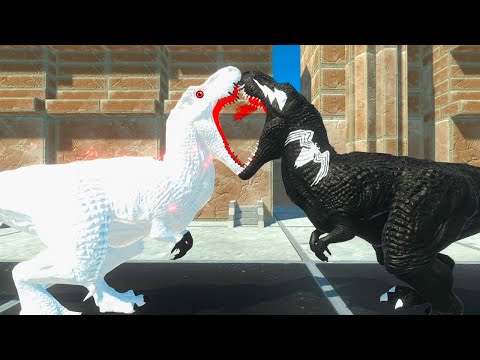 VENOM vs INDOMINUS T REX DEATHRUN - Animal Revolt Battle Simulator