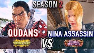 Download lagu T8 🔥 QUDANS (Kazuya) vs NINA ASSASSIN (Nina) 🔥 Tekken 8 High Level Gameplay mp3