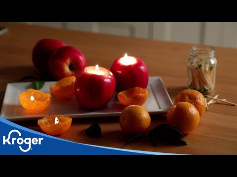 Part of a video titled DIY Fruit Candles | DIY & How To | Kroger - YouTube