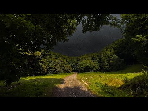 Mountain Trail Thunderstorm | Road to Red Cabin | Calm Before the Storm | 3 HOURS