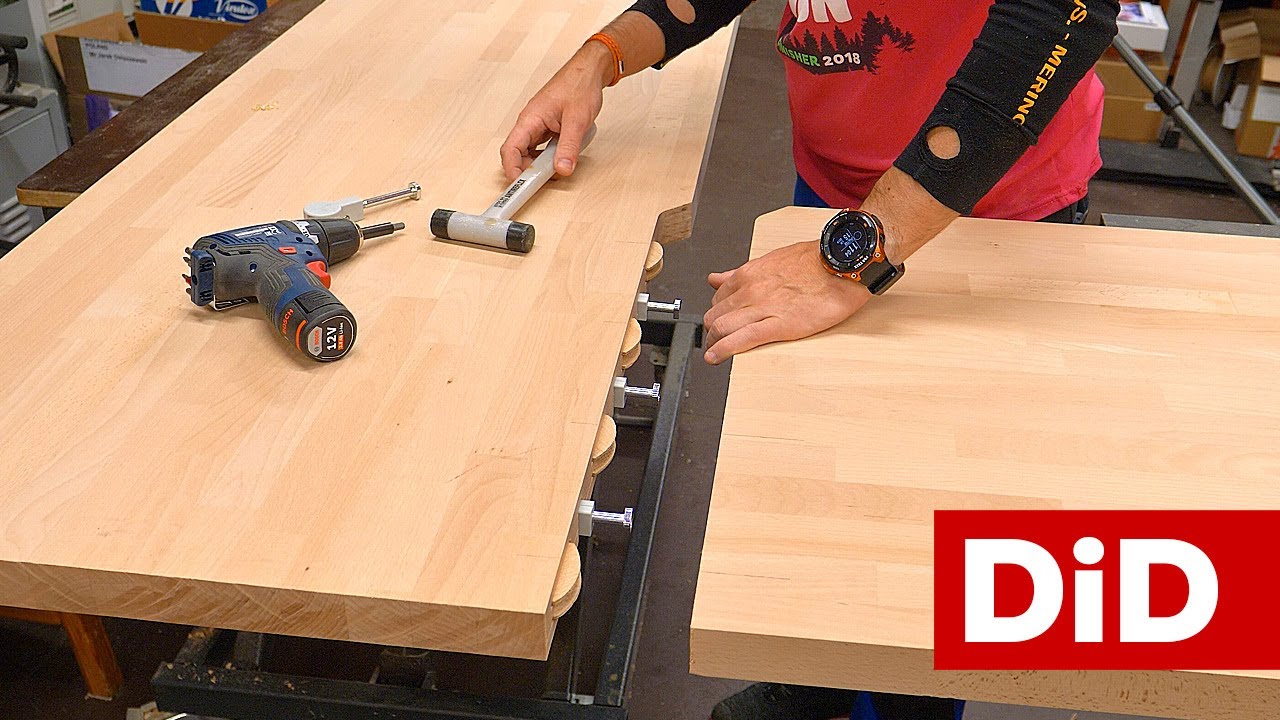 917. Łączenie blatu meblowego pod kątem 90 stopni - typowe L