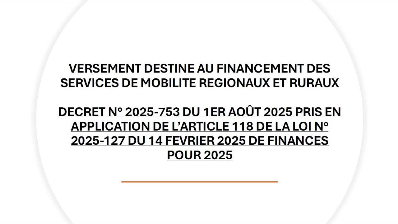Versement financement mobilité