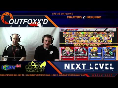 OxA: Ryuga/Mysterica (Cloud/Bowser/Corrin + Bayo) vs Colinies/LingLing (Peach/Fox)
