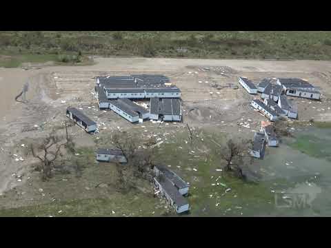 8-27-2020 Cameron, La Hurricane Laura landfall point, widespread destruction Helicopter